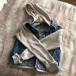 Hooded Blue Jean Jacket
